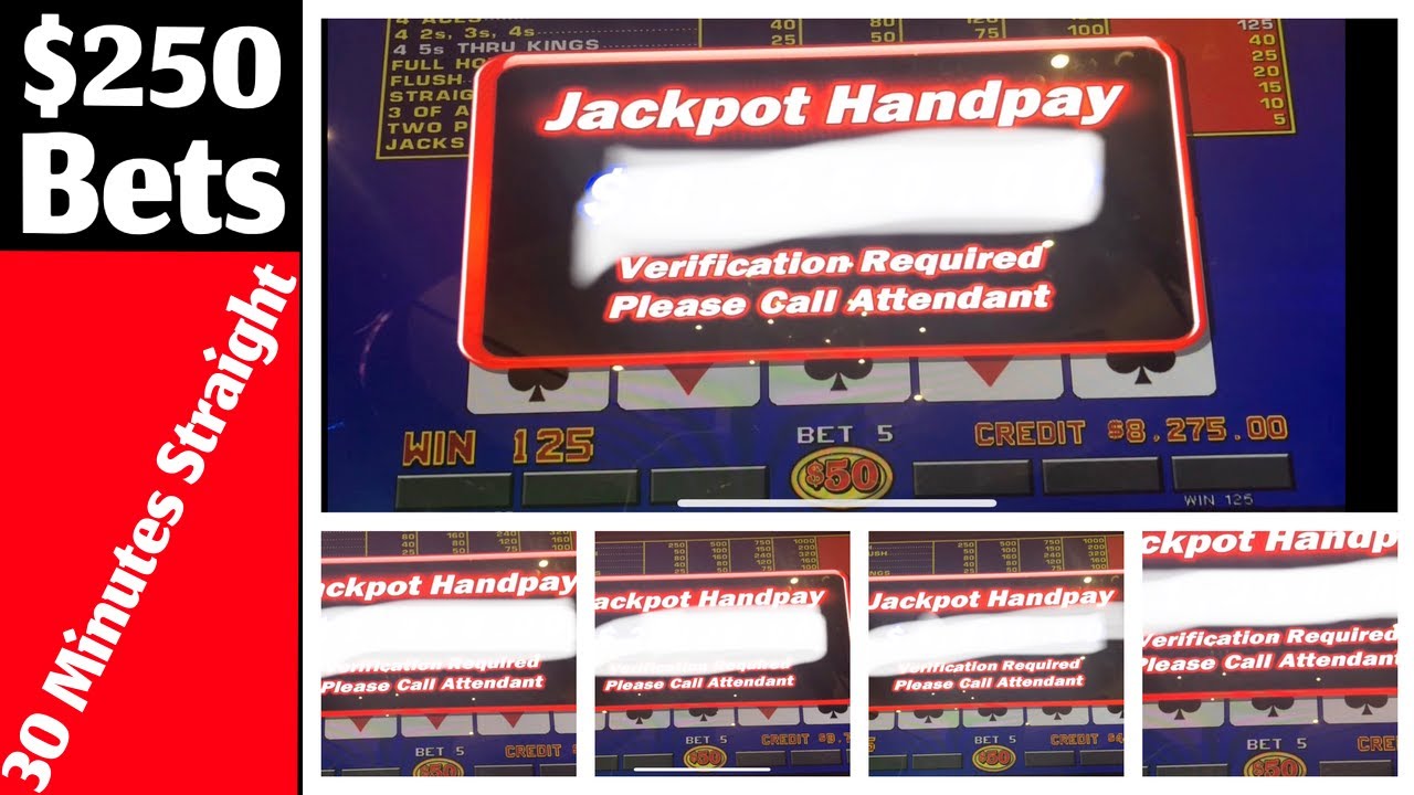 Fasten your seatbelts! $250 hand for 30 mins straight. Nose Bleed Video Poker.