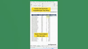 Calculate Sales Tax for huge data in one go #excel #exceltutorial #excelformula