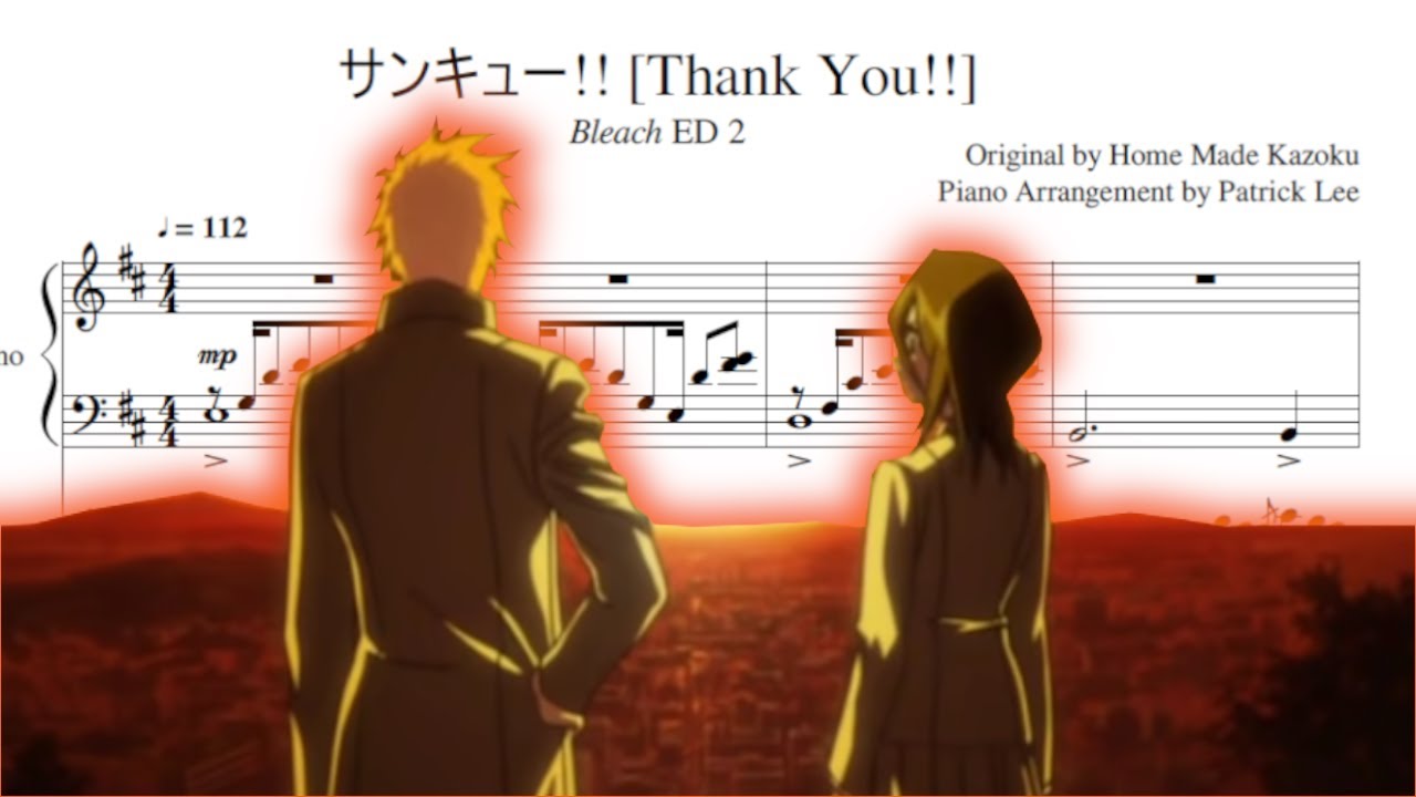 "Thank You!!" [サンキュー!!] (Bleach ED 2) Musescore Piano YouTube
