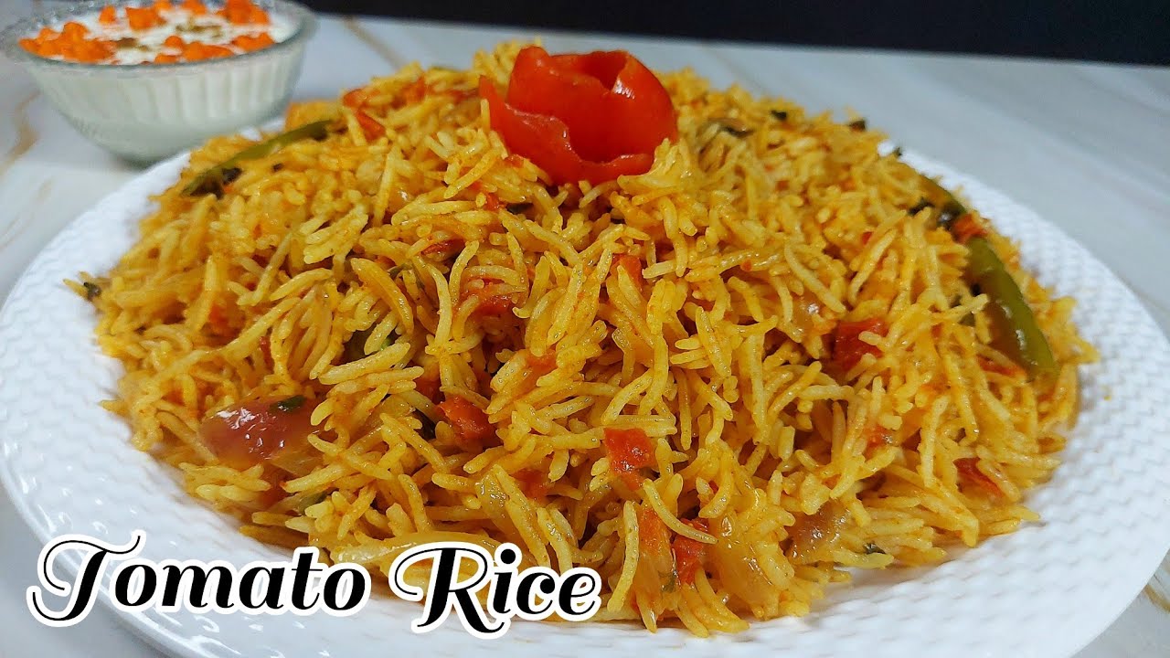 tomato rice simple and spicy tomato rice recipe how to make tomato