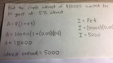 Finding the Simple Interest Earned from an Investment (Example)
