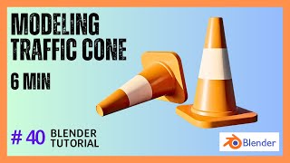Blender Traffic cone modeling in 6 min