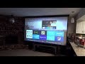My projector and screen demo. Sound and setup on next video.