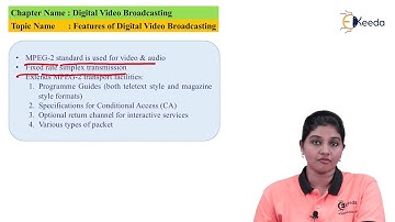Features of Digital Video Broadcasting | Digital Video Broadcasting | TV and Video Engineering