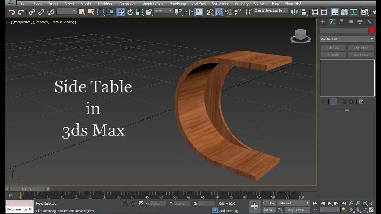 Side table in 3d max | side table modeling in 3ds max | side table ...