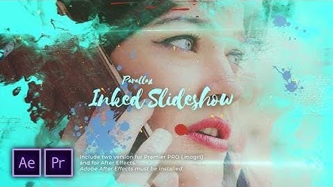 Premiere Pro Template: Ink Memories Parallax Slideshow + Free Font