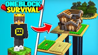 I Survived On ONEBLOCK In Minecraft Pocket Edition..