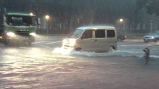 名古屋のゲリラ豪雨 2013/9/4 flash flooding in downtown Nagoya