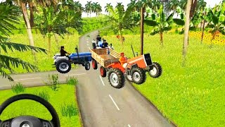 indian tractor driving 3D|| tractor trolley game play || #indiangamer #tractortrooley