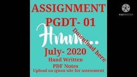 IGNOU PGDT 1 2020-2021 SOLUTIONS | ignou pgdt solved assignment l PGDT -1 pdf in description