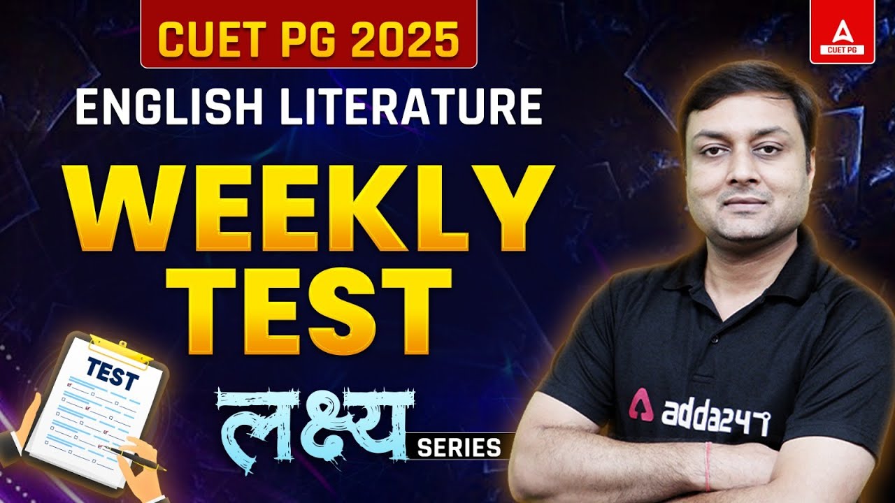 CUET PG 2025 English Literature Weekly Test | By Ashish Sir - YouTube