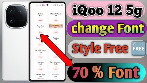 how to change font style iqoo 12 5g | How To download font style iqoo 12 5g