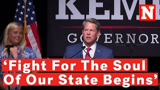 Georgia Gov. Brian Kemp Gives Victory Speech After Republican Primary Win