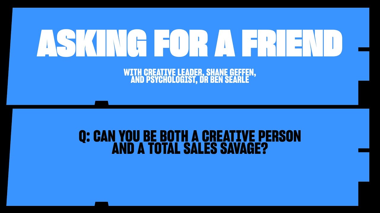 Can you be both a creative person & a total sales savage?