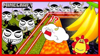 最強セキュリティハウス！床がマグマのトラップや大量ゾンビの部屋で泥棒を追い払え！【マインクラフト・まいくら】【サンクラ】floor is lava｜知育アプリ・ゲーム実況｜★サンサンキッズGAMES★ screenshot 3