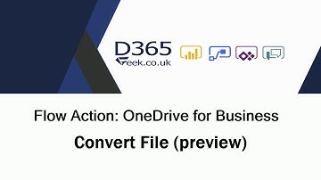 Flow Actions: OneDrive for Business -  Convert File