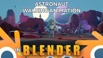 Astronaut walking animation in BLENDER