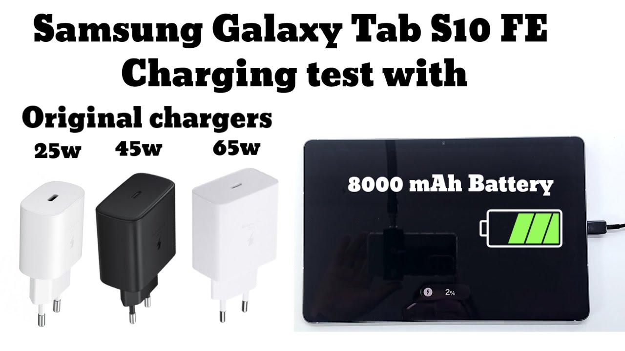 тест зарядки Samsung Galaxy Tab S10 FE