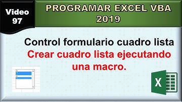 97 excel vba 2019: control formulario cuadro lista