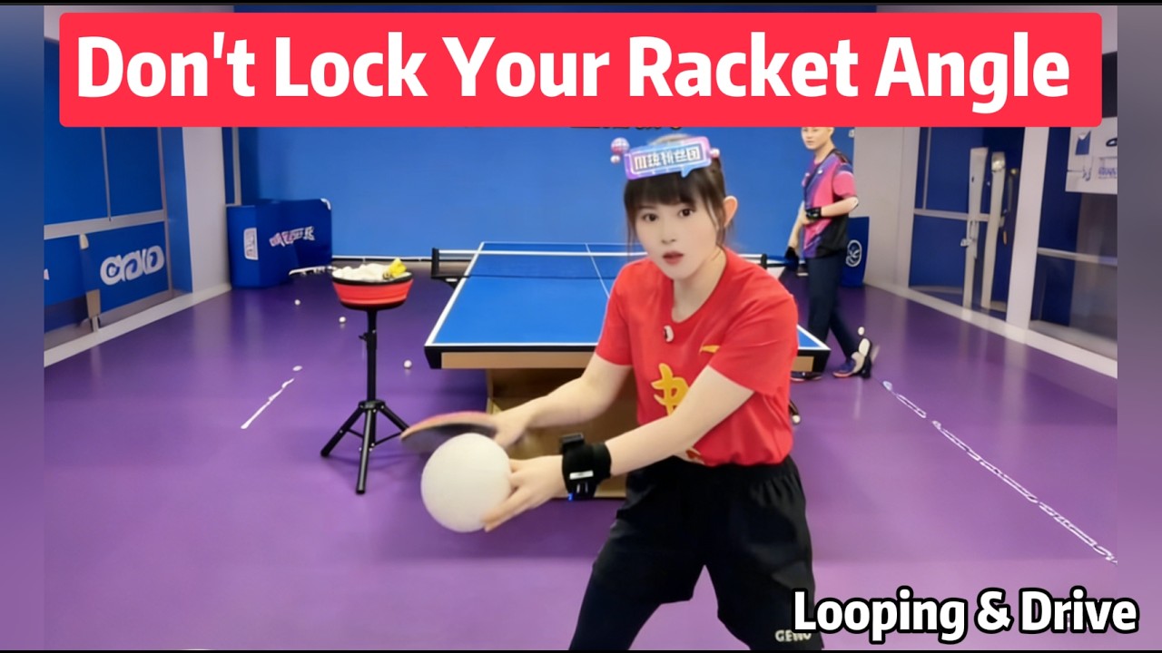 Не фиксируйте угол наклона ракетки при выполнении топспина.