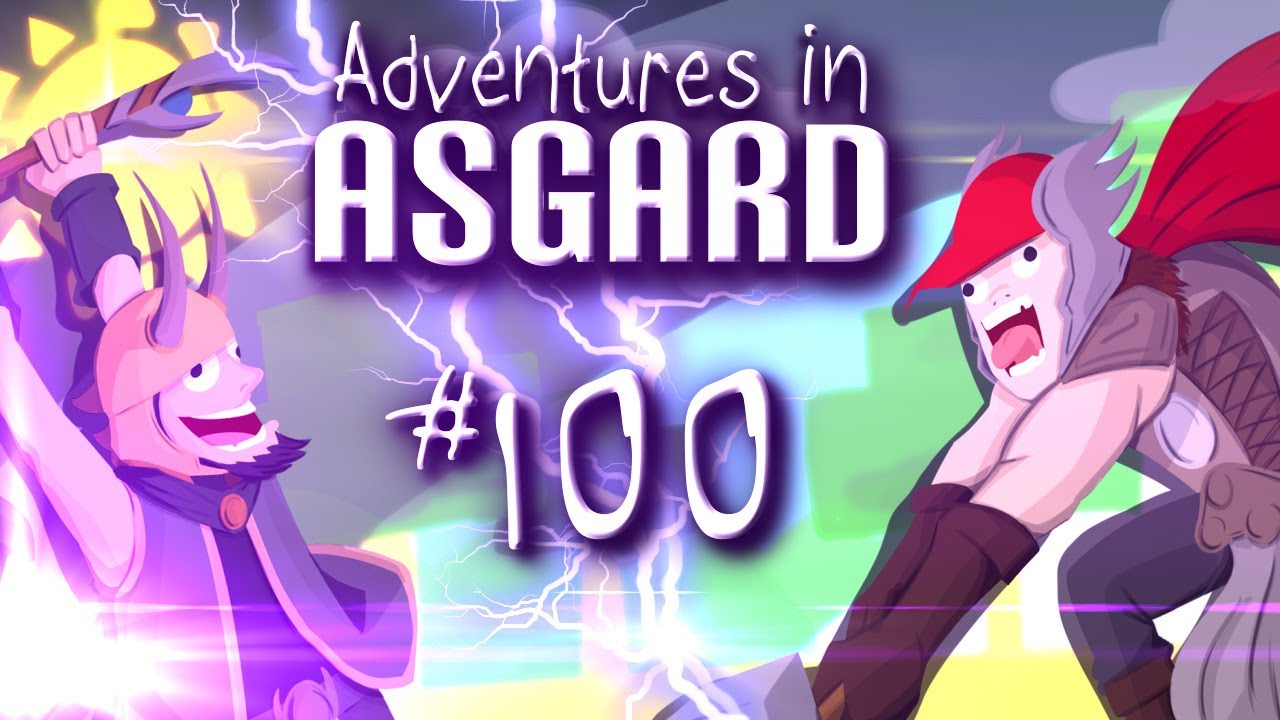 Adventures in Asgard w/ Nova, Ze, & Kootra - Ep. 100 "Fall Damage" (Minecraft)