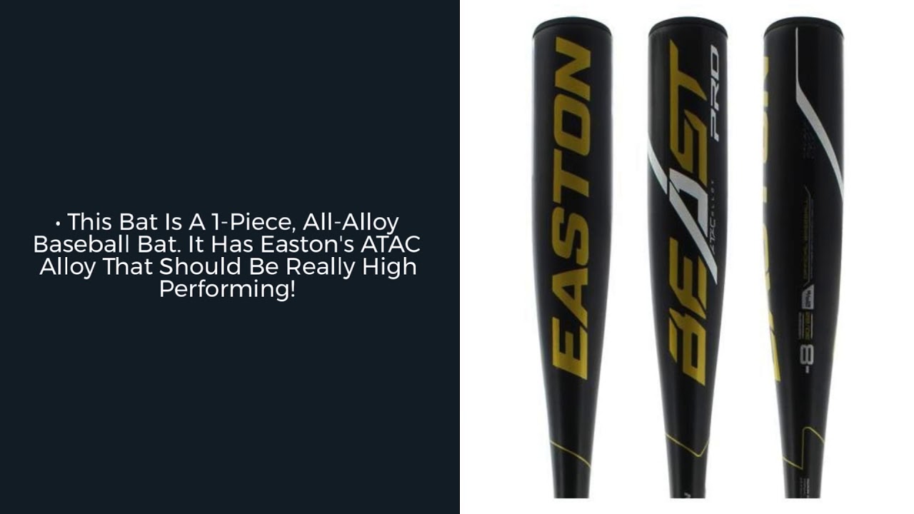 Review Easton Beast Pro 8 USA Baseball Bat (YBB19BP8) YouTube