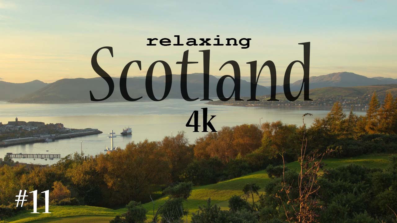 Relaxing Scotland 4K - Greenock, Gourock - Relaxing Music, Time-Lapse