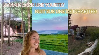 Des vacances au Québec! | Nuit dans une yourte | La vie dans Charlevoix| L'île Saint-Barnabé.