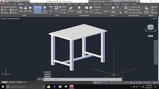 Basic of AutoCAD 3D, Table in AutoCAD 3D