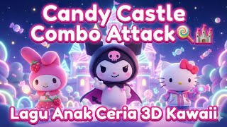 Candy Castle Combo Attack | Lagu Anak Ceria 3D Kawaii | Kuromi | My Melody | Hello Kitty