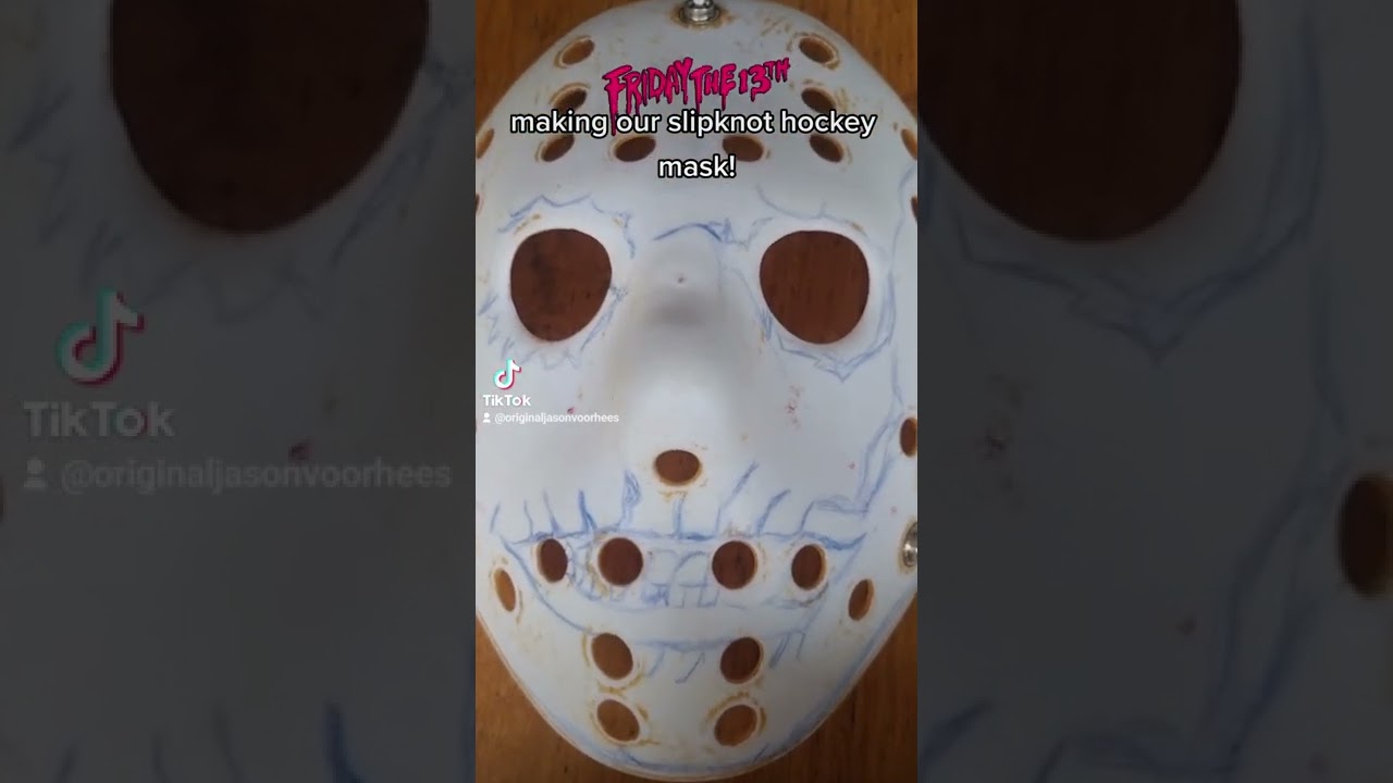 making our rock themed slipknot mask for our competition..🍺 