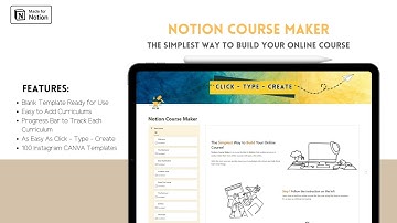 Notion Course Maker | The Simplest Way to Build Your Online Course