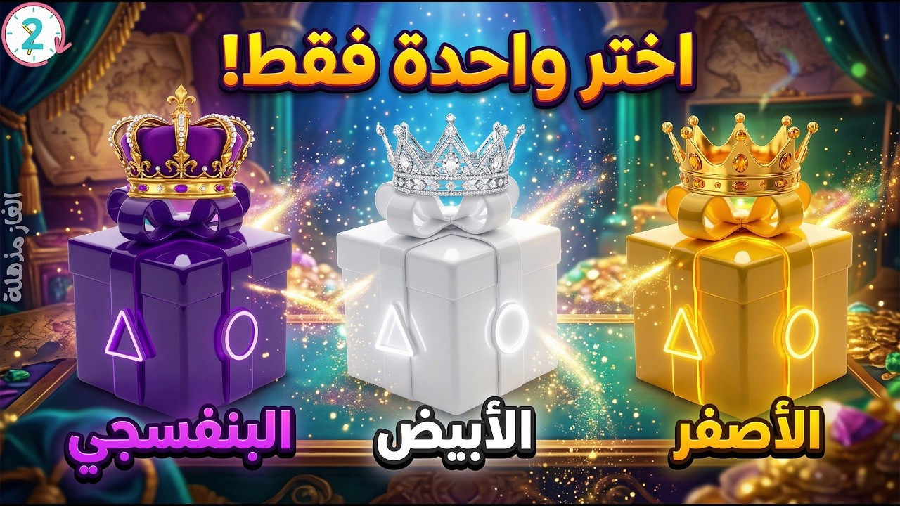 اختر هدية واحدة بين 3صناديق ماذا تختار!