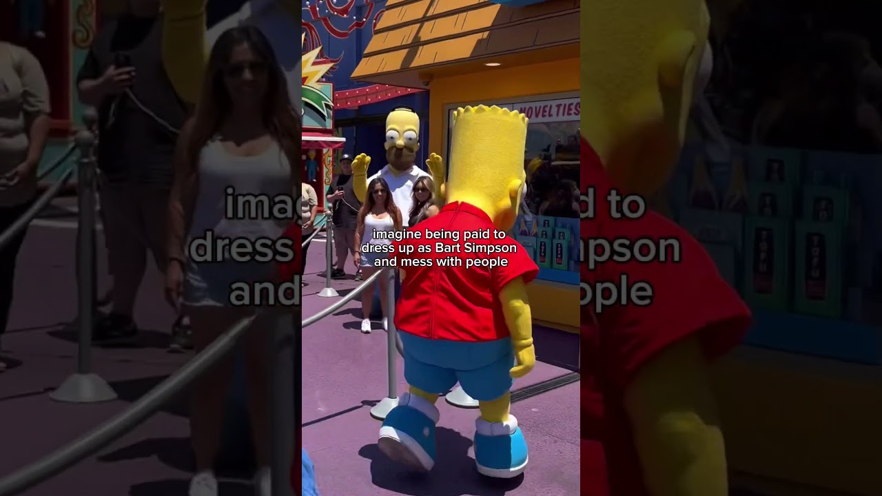 Dream job honestly💛😂 | universal studios Bart Simpson funny mascot travel humor