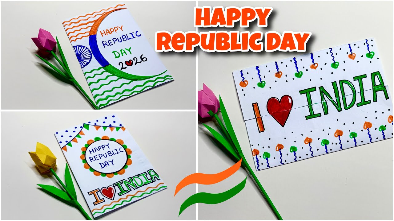 DIY Republic Card | Easy Handmade Republic Day Card 🇮🇳
