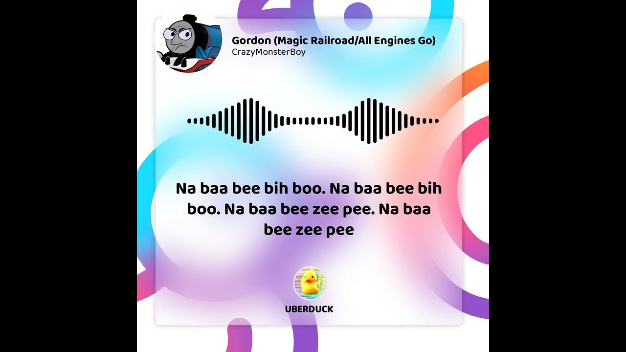 Gordon the Big Blue Express Funny Monster (Thomas and Friends Uberduck AI)