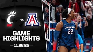 Cincinnati vs. Arizona Highlights (11.28.25) | 2025 Big 12 Volleyball