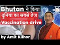 Covid Vaccination Drive in Bhutan - One of the world's fastest Covid 19 Vaccination Drive
