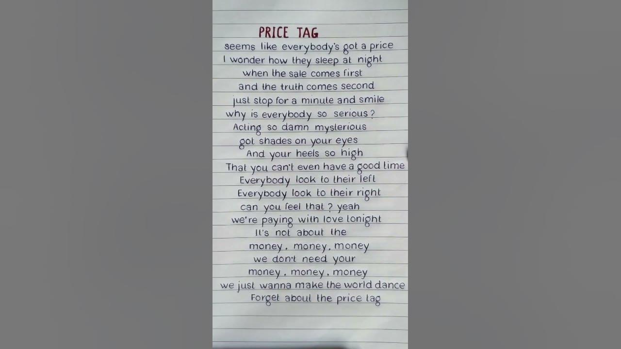 Jessie J - 'Price Tag' Lyrics (REQUESTED) #lyrics #shorts #shortsfeed #youtubeshorts Jessie J - 'Price Tag' Lyrics (REQUESTED) #lyrics #shorts #shortsfeed #youtubeshorts