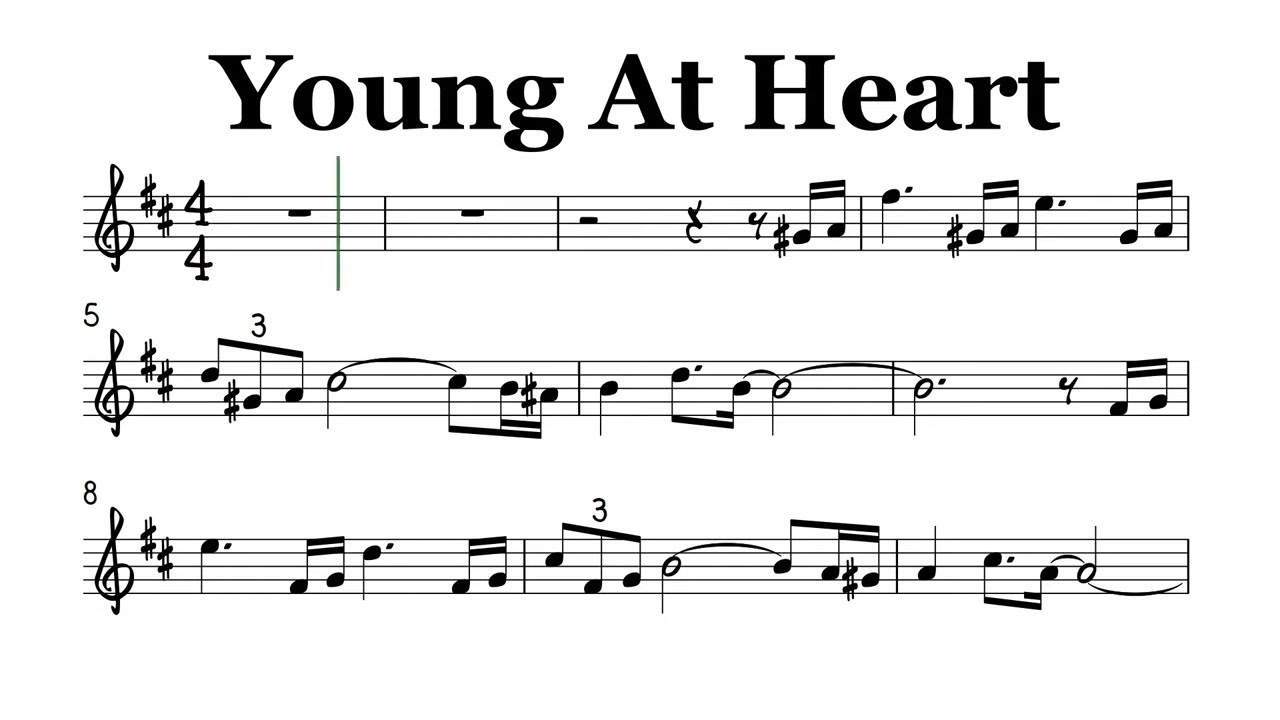 Young At Heart Bb Instruments Sheet Music Backing Track Play Along