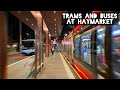 Buses and Trams at Haymarket - June 2022