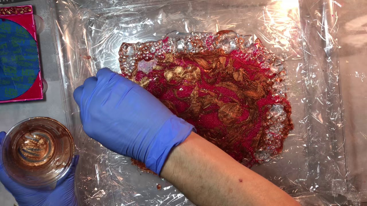 Free Form Sculpture Resin Nesting Bowls using Rezin Arte Luster Pigments (171)