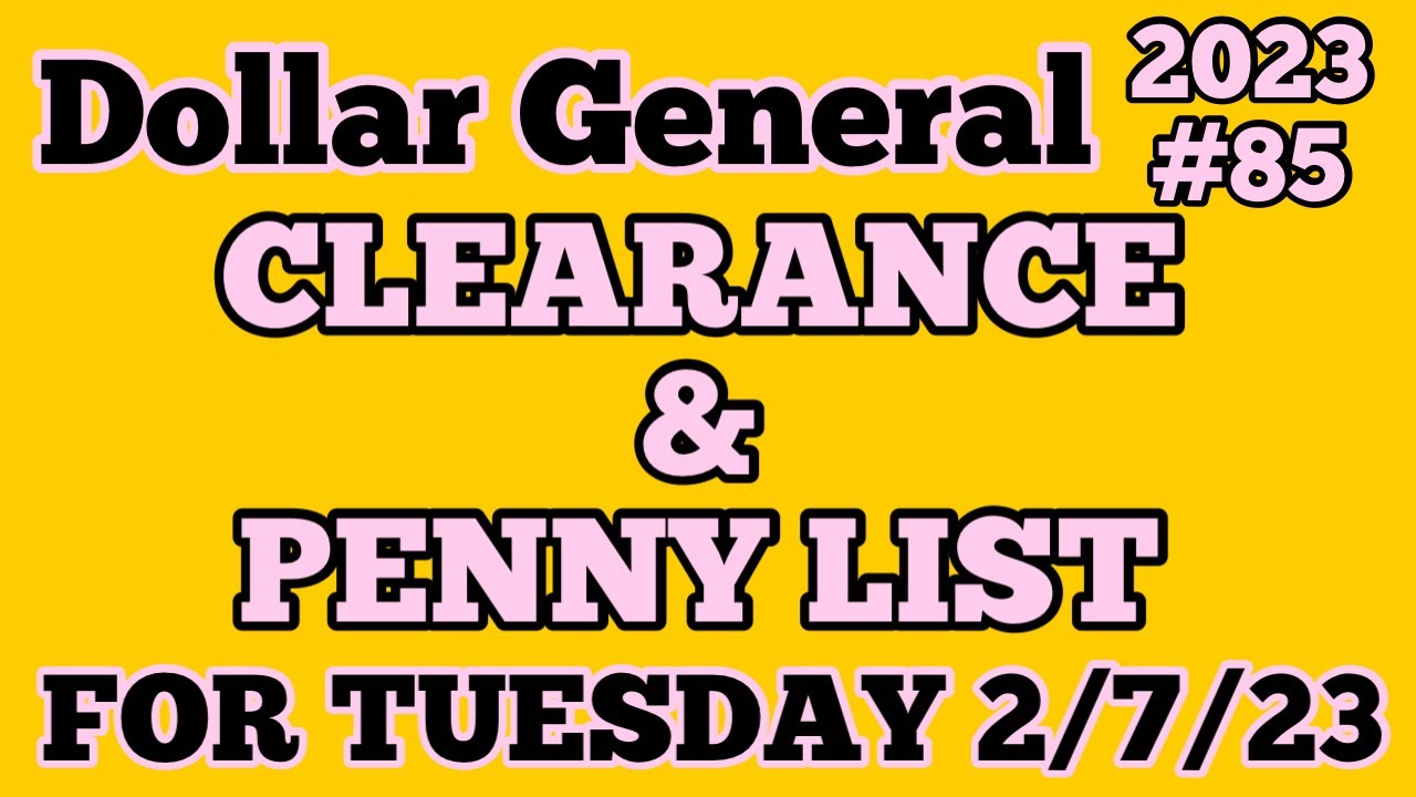 202385🔥Dollar General Couponing🤑Clearance And Penny List For Tuesday 2