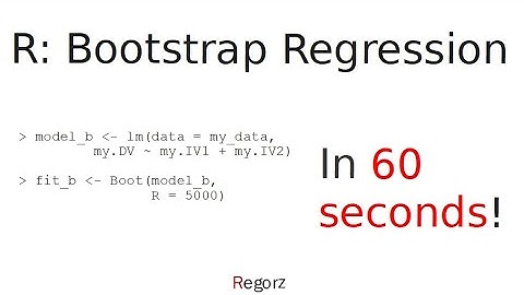 R: Bootstrapping for Regression in 60 Seconds