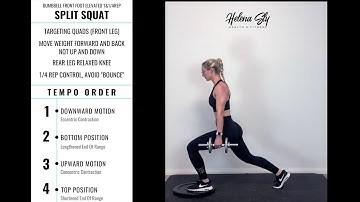 Dumbbell Front Foot Elevated Split Squat 1 & 1/4 reps