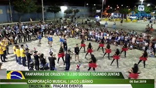 Fanfaras De Cruzeta E S.j. Do Seridó Tocando Juntas Na Praça De Eventos Em Cruzeta 06092019