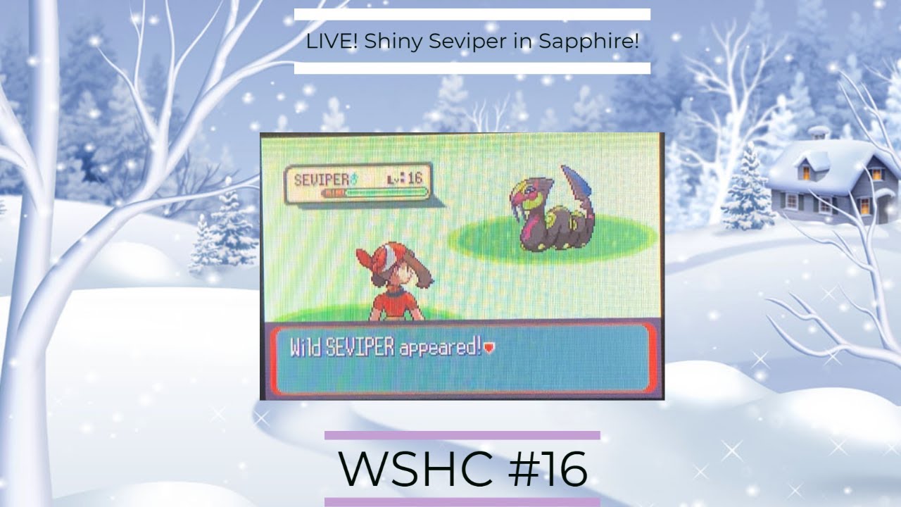 LIVE! Shiny Seviper in Sapphire after 8,536 RE'S!! | WSHC #16 ( + Bonus Fearow Fail!)