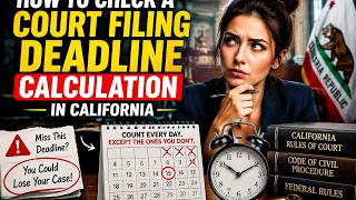 Full How to check a court filing deadline calculation in California News