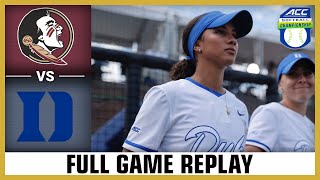 Florida State vs. Duke Full Game Replay | 2024 ACC Softball Championship (Finals) screenshot 3