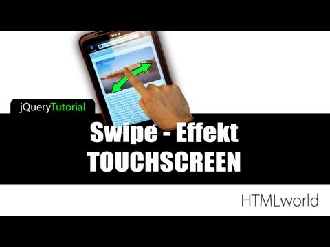 jQuery mobile Tutorial: Swipe Effekt // TOUCHSCREEN // deutsch